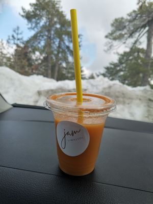 Back to roots (Fresh Juice: apple, carrot, ginger) at Jam Limassol in Limassol