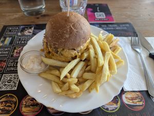 Wow vegan burger at Wow in Cagliari