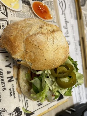 Hamburguesa vegana   at Bar O Palique Restaurante in Mondonedo