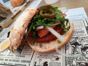 Burger at Bar O Palique Restaurante in Mondonedo