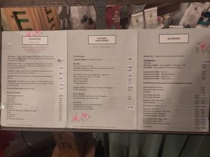 Essenskarte at Teestübchen im Schnoor in Bremen
