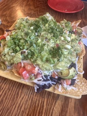 Vegan nachos with guac.   at Hermanos Cocina Mexicana in Concord