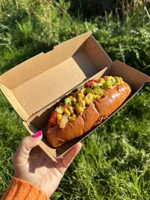 Loaded hot dog was delicious  at Veman's Junkfood in Barry