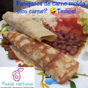 Panquecas ovolactas ou veganas at Pinhal Natural in Balneario Pinhal