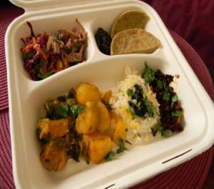 Petit plat du jour 9 euros
+ blini - 3 euros at Sol Semilla in Paris