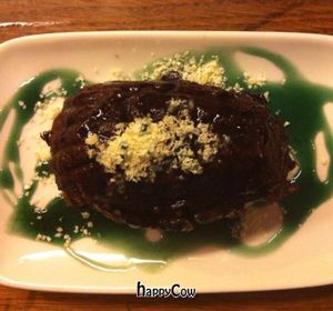 dessert - kinda like a Chocolate banana bread at Sol Semilla in Paris