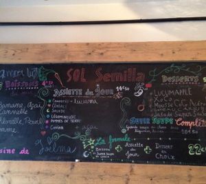 Daily menu  at Sol Semilla in Paris