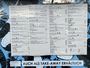 menu at Boo - Messeplatz in Basel