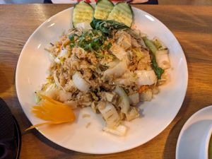 Fried rice with vegetables at Boo - Messeplatz in Basel