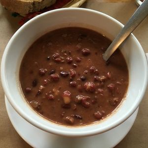 Bean soup at Arbol de la Vida in Guatemala City