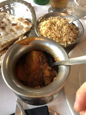 Potato and Bindi dish at Maazi in Matlock