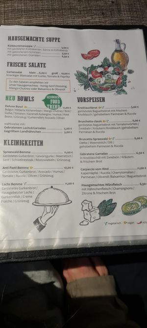 Menü at La Casa in Luebbenau