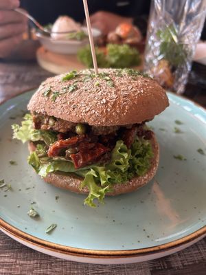 Veganer Burger  at La Casa in Luebbenau