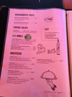 Karte at La Casa in Luebbenau