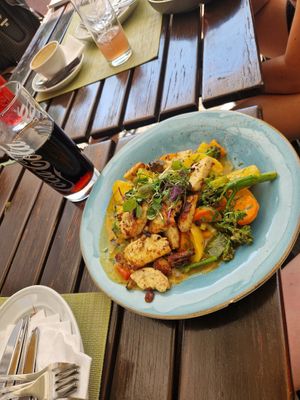 Veganes Curry mit Tempeh at Strandhaus in Luebbenau