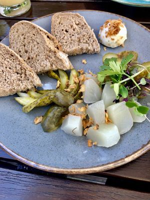 Gurken-Teller (Schmalz nicht vegi/vegan) at Strandhaus in Luebbenau