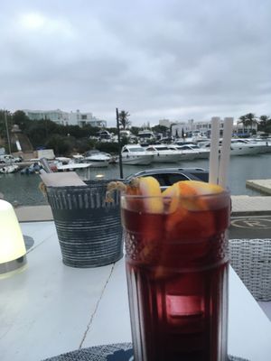 The view on a bad day :( at Boat House Bar in Mallorca