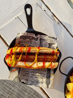 hotdog at Boat House Bar in Mallorca