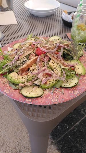 Mia salade at Boat House Bar in Mallorca