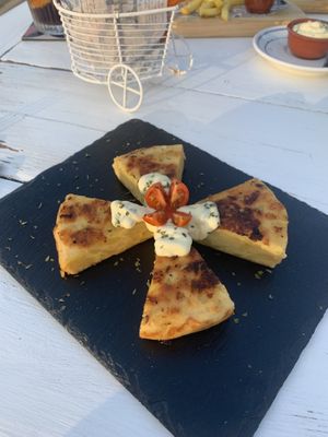 potato omelette at Boat House Bar in Mallorca