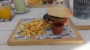 Classic Burger😋 at Boat House Bar in Mallorca