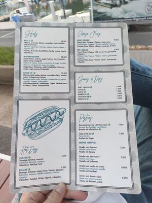 Menu as of 10/10/22 at Boat House Bar in Mallorca