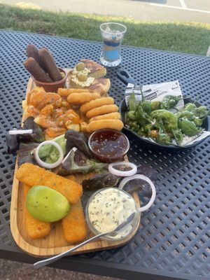 Mixed tapas plate  at Boat House Bar in Mallorca