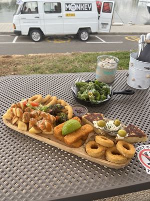 Cannot recommend visiting enough - the food was so delicious, we orders the tapas board!   at Boat House Bar in Mallorca