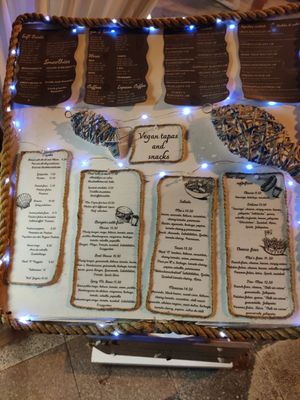 Menu at Boat House Bar in Mallorca