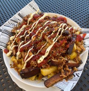 Mia’s fries  at Boat House Bar in Mallorca