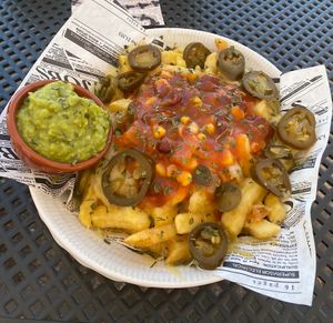 Tex mex fries😻  at Boat House Bar in Mallorca