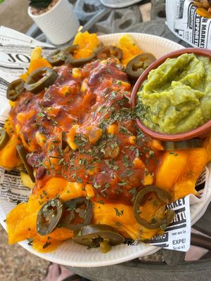 TexMex fries at Boat House Bar in Mallorca