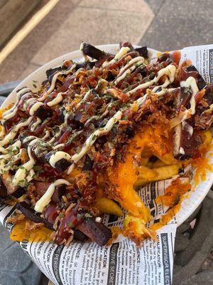 Mia's fries at Boat House Bar in Mallorca