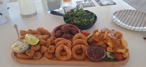 Vegan tapas to share at Boat House Bar in Mallorca