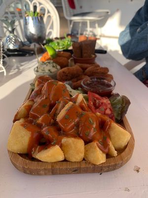 Tapas sharing board at Boat House Bar in Mallorca