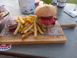 Boat House burger at Boat House Bar in Mallorca