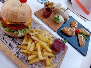 Very first meal in Cala d'Or, perfect! at Boat House Bar in Mallorca