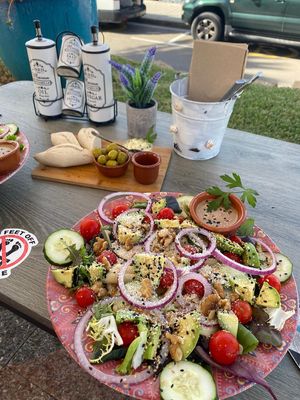 Pasta salad 😋  at Boat House Bar in Mallorca