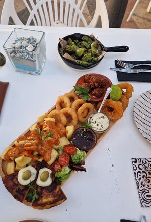 Vegan tapas  at Boat House Bar in Mallorca