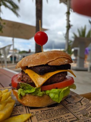 Boat House burger at Boat House Bar in Mallorca