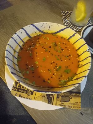 Gazpacho at Boat House Bar in Mallorca