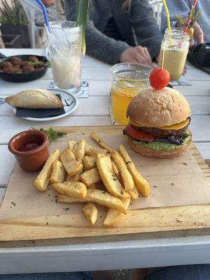 Boat house burger   at Boat House Bar in Mallorca