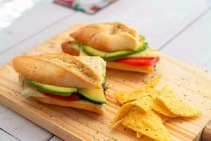 Avocado baguette  at Boat House Bar in Mallorca