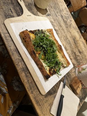 First visit. Vegan with truffle oil, extra rocket and vegan cheeses. And more. Supppppppeerrrr good   at VITO in Basel