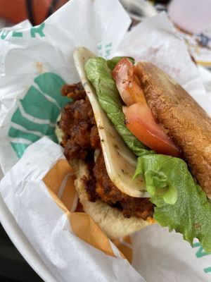 Spicy chik n funguy at PLNT Burger - H St in Washington