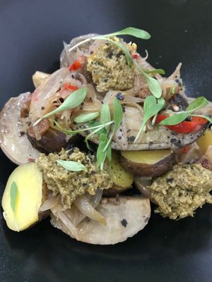 Berenjenas en escabeche. at Plantae Gastrobar  in Tenerife