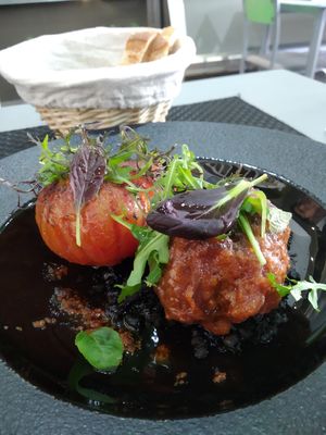 Tomate adobado con chipotle at Plantae Gastrobar  in Tenerife