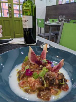 Fig tartare at Plantae Gastrobar  in Tenerife