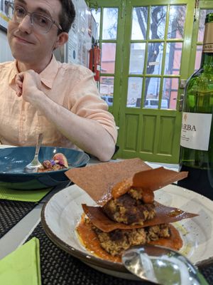 Mushroom lasagna at Plantae Gastrobar  in Tenerife