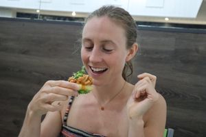 Enjoying this amazing food at Plantae Gastrobar  in Tenerife